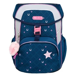 Iskolatáska ergonómikus BELMIL Maxi Meet your Horses lópatkó 40x29x19 cm csattos