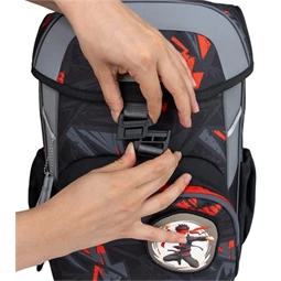 Iskolatáska ergonómikus BELMIL Maxi Ninja nindzsa 40x29x19 cm csattos