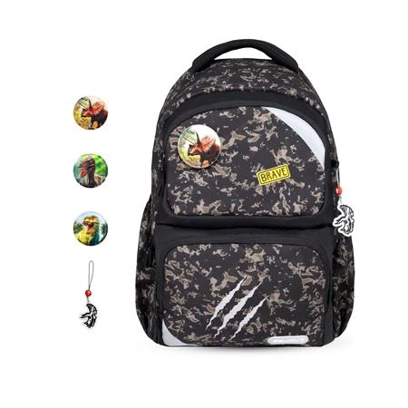 Iskolatáska ergonómikus BELMIL Maxi Pack Dinosaur World dinoszaurusz 42×30×17 cm cipzáras