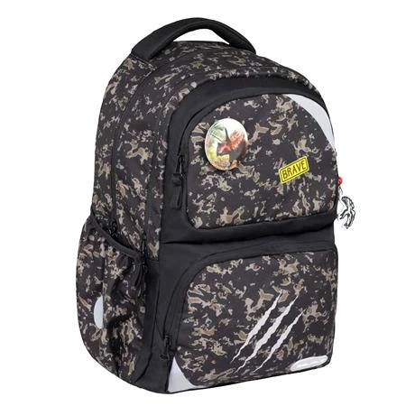 Iskolatáska ergonómikus BELMIL Maxi Pack Dinosaur World dinoszaurusz 42×30×17 cm cipzáras