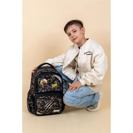 Iskolatáska ergonómikus BELMIL Maxi Pack Dinosaur World dinoszaurusz 42×30×17 cm cipzáras