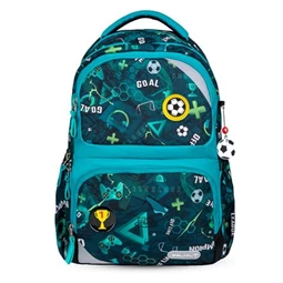 Iskolatáska ergonómikus BELMIL Maxi Pack Football Goal foci 42×30×17 cm cipzáras