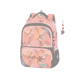 Iskolatáska ergonómikus BELMIL "Maxi Packspecial T-Shinning Butterfly", pillangó 42×30×17 cm cipzáras