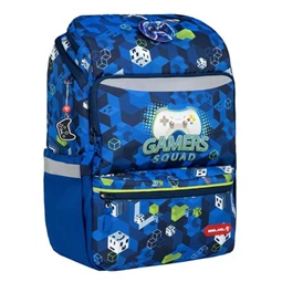 Iskolatáska ergonómikus BELMIL Zippy Gamer Squad gamer 41,5x26x13 cm cipzáras