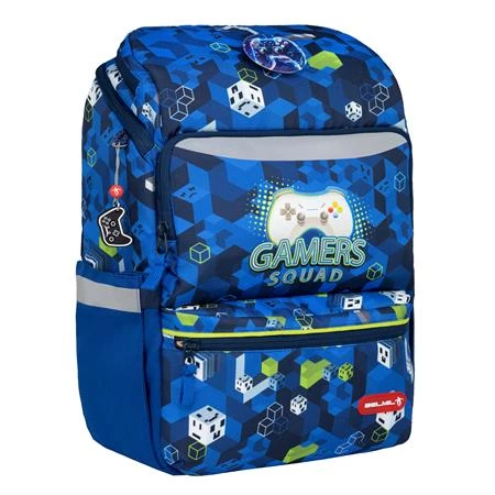 Iskolatáska ergonómikus BELMIL Zippy Gamer Squad gamer 41,5x26x13 cm cipzáras