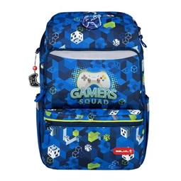 Iskolatáska ergonómikus BELMIL Zippy Gamer Squad gamer 41,5x26x13 cm cipzáras
