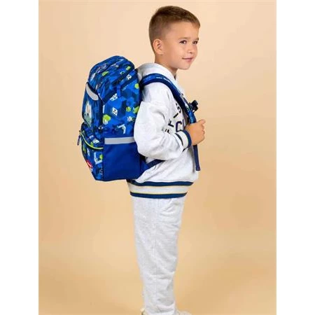 Iskolatáska ergonómikus BELMIL Zippy Gamer Squad gamer 41,5x26x13 cm cipzáras