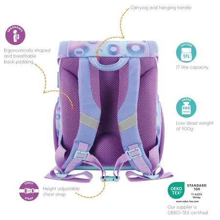 Iskolatáska ergonómikus HERLITZ Loop Mermaid