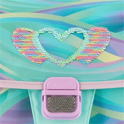 Iskolatáska ergonómikus HERLITZ Loop Minty Love, 37 x 31 x 22 cm, 16 literes, súly 950 gr