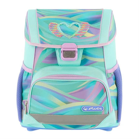Iskolatáska ergonómikus HERLITZ Loop Minty Love, 37 x 31 x 22 cm, 16 literes, súly 950 gr