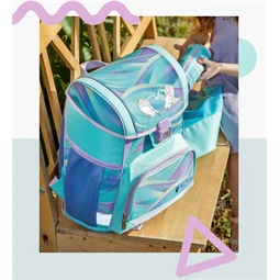 Iskolatáska szett HERLITZ Loop Plus Minty Love + 2 klapnis tolltartó + henger tolltartó + sportzsák