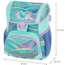 Iskolatáska szett HERLITZ Loop Plus Minty Love + 2 klapnis tolltartó + henger tolltartó + sportzsák