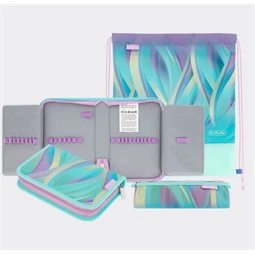 Iskolatáska szett HERLITZ Loop Plus Minty Love + 2 klapnis tolltartó + henger tolltartó + sportzsák