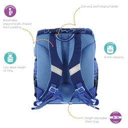 Iskolatáska ergonómikus HERLITZ UltraLight Blue Shark