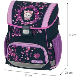 Iskolatáska szett ergonómikus HERLITZ Loop Plus Blossom Dance + 2 klapnis tolltartó + henger tolltartó + sportzsák
