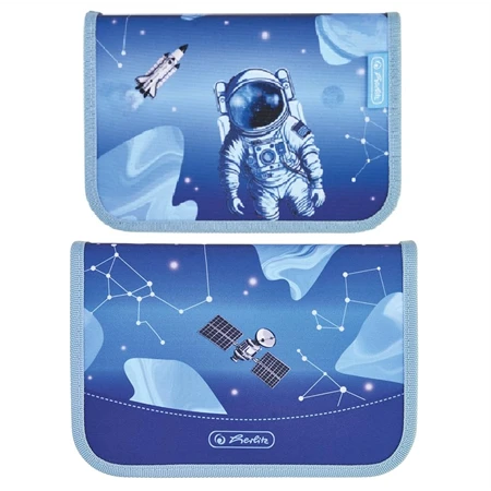 Iskolatáska szett HERLITZ Loop Plus Cosmic Explorer + 2 klapnis tolltartó + henger tolltartó + sportzsák