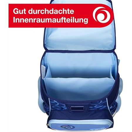 Iskolatáska szett HERLITZ Loop Plus Dolphin Ride + 2 klapnis tolltartó + henger tolltartó + sportzsák