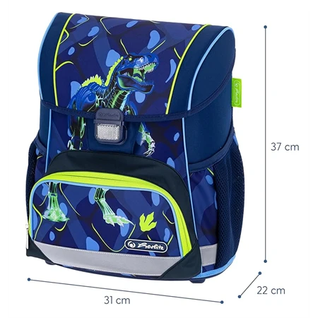 Iskolatáska szett HERLITZ Loop Plus Thunder Rex Explorer + 2 klapnis tolltartó + henger tolltartó + sportzsák