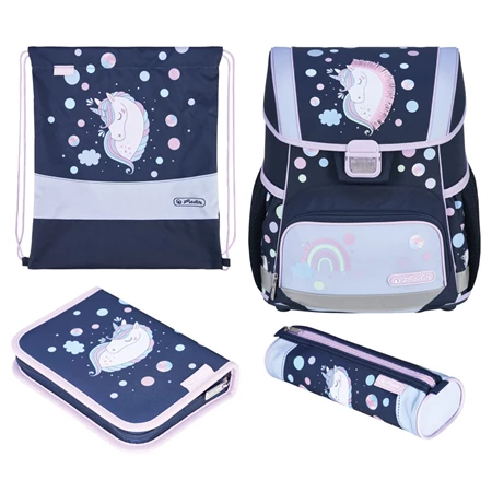 Iskolatáska szett HERLITZ Loop Plus Unicorn Dream 2 tolltartóval és tornazsákkal