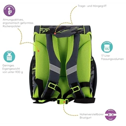 Iskolatáska szett HERLITZ Loop Plus Wild Panther + 2 klapnis tolltartó + henger tolltartó + sportzsák