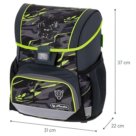 Iskolatáska szett HERLITZ Loop Plus Wild Panther + 2 klapnis tolltartó + henger tolltartó + sportzsák
