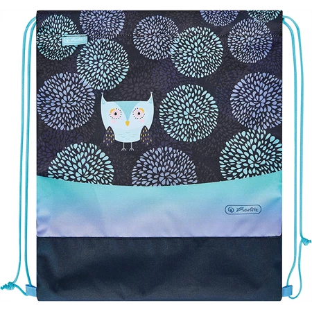 Iskolatáska szett ergonómikus HERLITZ UltraLight Plus Flower Owl 2 táskadísszel 2 tolltartóval és tornazsákkal