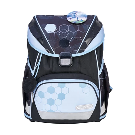 Iskolatáska szett HERLITZ UltraLight XL Plus Cyber Soccer 2 táskadísszel 2 tolltartóval és tornazsákkal
