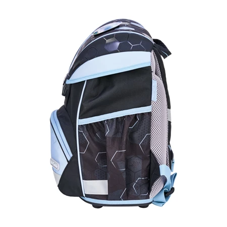 Iskolatáska szett HERLITZ UltraLight XL Plus Cyber Soccer 2 táskadísszel 2 tolltartóval és tornazsákkal