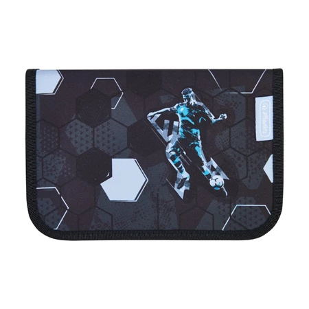 Iskolatáska szett HERLITZ UltraLight XL Plus Cyber Soccer 2 táskadísszel 2 tolltartóval és tornazsákkal