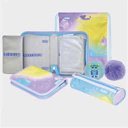 Iskolatáska szett HERLITZ UltraLight XL Plus Little Monster 2 táskadísszel 2 tolltartóval és tornazsákkal