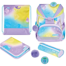 Iskolatáska szett HERLITZ UltraLight XL Plus Little Monster 2 táskadísszel 2 tolltartóval és tornazsákkal