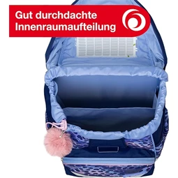 Iskolatáska szett HERLITZ UltraLight XL Plus Wild Cat 2 táskadísszel, 2 tolltartóval, tornazsákkal, 37x28x22cm 22literes