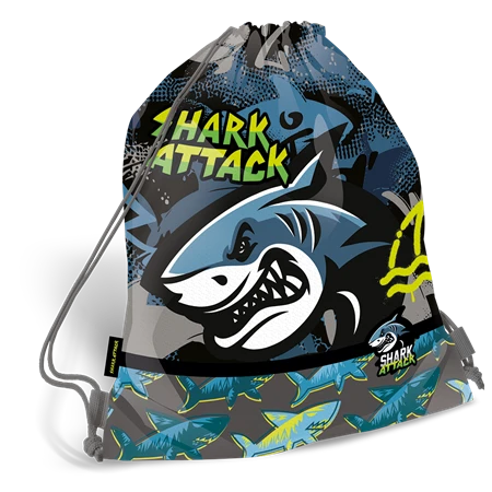 Iskolatáska szett LIZZYSULI SHARK ATTACK  lltartóval és tornazsákkal
