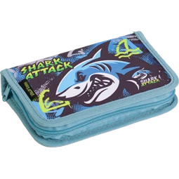 Iskolatáska szett LIZZYSULI SHARK ATTACK  lltartóval és tornazsákkal