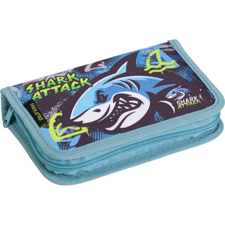 Iskolatáska szett LIZZYSULI SHARK ATTACK  lltartóval és tornazsákkal