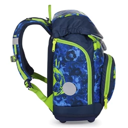 Iskolatáska szett OXY SHERPY 4 részes Football tolltartóval, tornazsákkal és cserélhető matricával