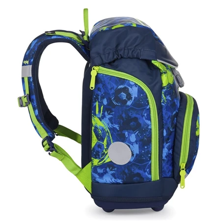 Iskolatáska szett OXY SHERPY 4 részes Football tolltartóval, tornazsákkal és cserélhető matricával