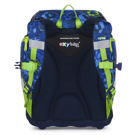 Iskolatáska szett OXY SHERPY 4 részes Football tolltartóval, tornazsákkal és cserélhető matricával