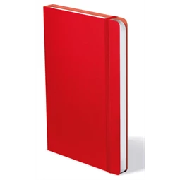 Jegyzetfüzet 12,7x21cm vonalas 72 lapos gumis piros