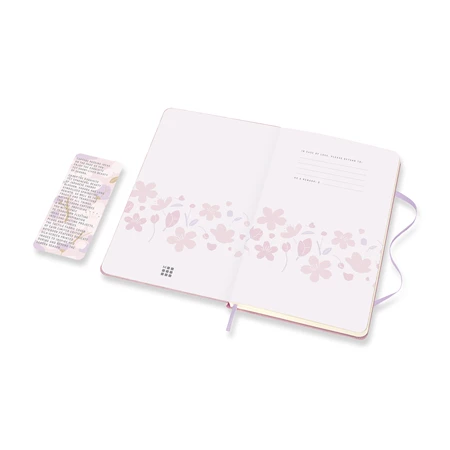 Jegyzetfüzet 13x21cm MOLESKINE Sakura 2021 keményfedeles 120 lap sima gumis rózsaszín