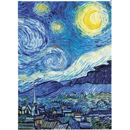 Jegyzetfüzet 24,5x18cm vonalas keményfedeles mágneses Van Gogh, Starry Night