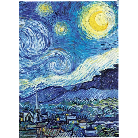 Jegyzetfüzet 24,5x18cm vonalas keményfedeles mágneses Van Gogh, Starry Night