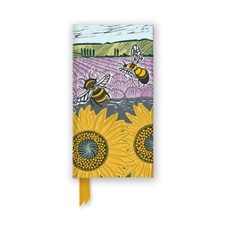 Jegyzetfüzet 8,2x15cm vonalas keményfedeles Kate Heiss Sunflower