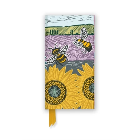 Jegyzetfüzet 8,2x15cm vonalas keményfedeles Kate Heiss Sunflower