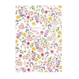 Jegyzetfüzet A/5 TOPTIMER Notes fehér virágos vonalas 96 lap