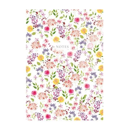 Jegyzetfüzet A/5 TOPTIMER Notes fehér virágos vonalas 96 lap