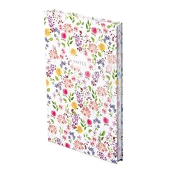 Jegyzetfüzet A/5 TOPTIMER Notes fehér virágos vonalas 96 lap