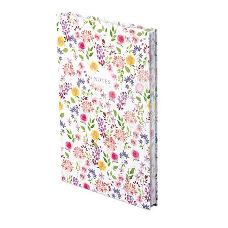 Jegyzetfüzet A/5 TOPTIMER Notes fehér virágos vonalas 96 lap