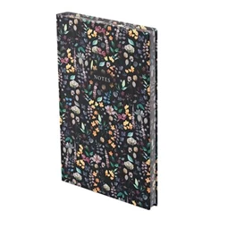 Jegyzetfüzet A/5 TOPTIMER Notes fekete virágos vonalas 96 lap