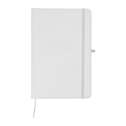 Jegyzetfüzet A/5 gumis, 80 vonalas lap, fehér borító, tolltartó gumigyürűvel